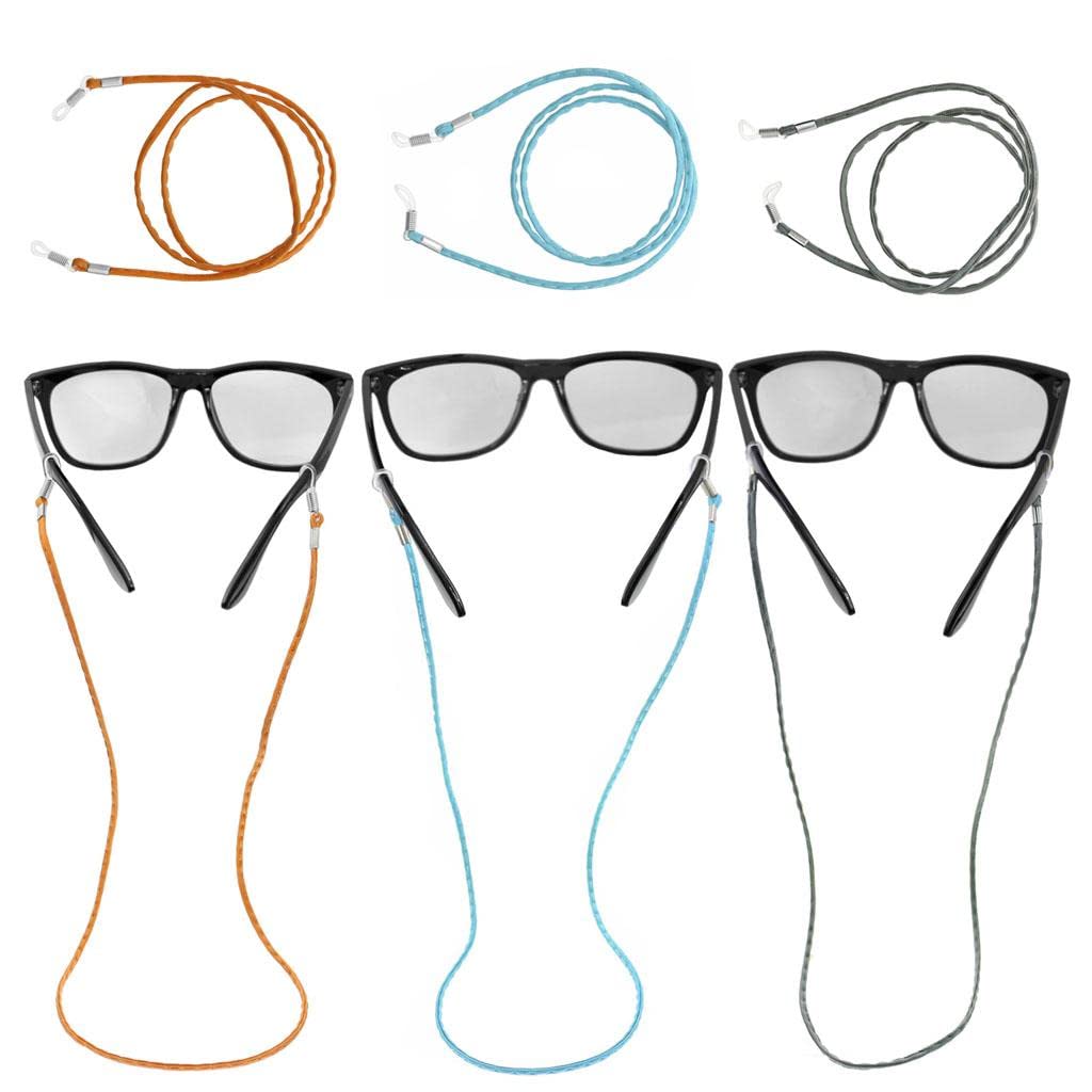 Eyeglasses Holder Strap Cord - (3 Pack) PU Leather Eyeglasses String Holder Chain Necklace - Glasses Cord Lanyard - Eyewear Retainer|Vision Care|Other Vision Care-image-15