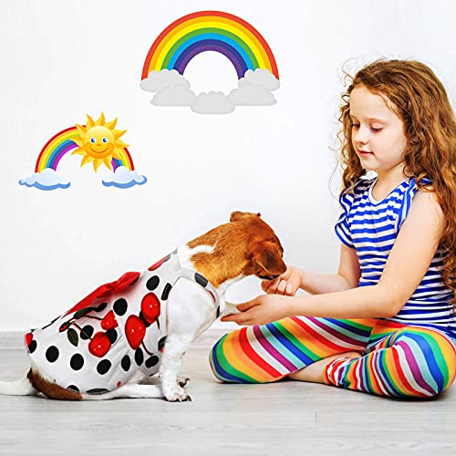 2 Pieces Small Dog Princess Dress Dog Bow-Knot Tutu Dress Cute Dog Sundress Dog Pet Apparel For Pet Puppy Dogs And Cats On Wedding Holiday New Year Spring Summer (White, Black,Cherry) #TOP5