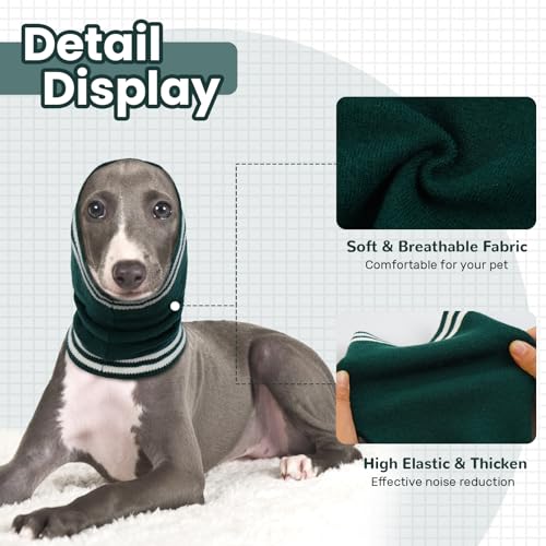 Nanaki Dog Ear Covers for Noise Bath No Shake Ear Wraps for Dogs Hematoma Dog Fireworks Anxiety Relief Calming Hoodie Dog Grooming Ear Cover Quiet Dog Head Wrap Force Drying Thunderstorm Ears for Dogs  Cucciolini Doodles Nanaki dog ear covers for noise bath no shake ear wraps for dogs hematoma dog fireworks anxiety relief calming hoodie dog grooming ear cover quiet dog head wrap force drying thunderstorm ears for dogs   cucciolini doodles