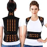 AOFIT Self-Heating Full Back Brace with 68 Magnets for Pain Relief (Large)