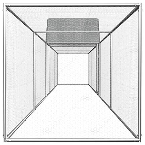 Famirosa Chicken Coop 29.5X3.3X4.9 Galvanized Steel #TOP2