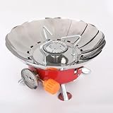 Portable Camping Stoves Backpacking Stove with Piezo Ignition Stable Support Wind-Resistance Camp Stove for Outdoor Camping Hiking Cooking