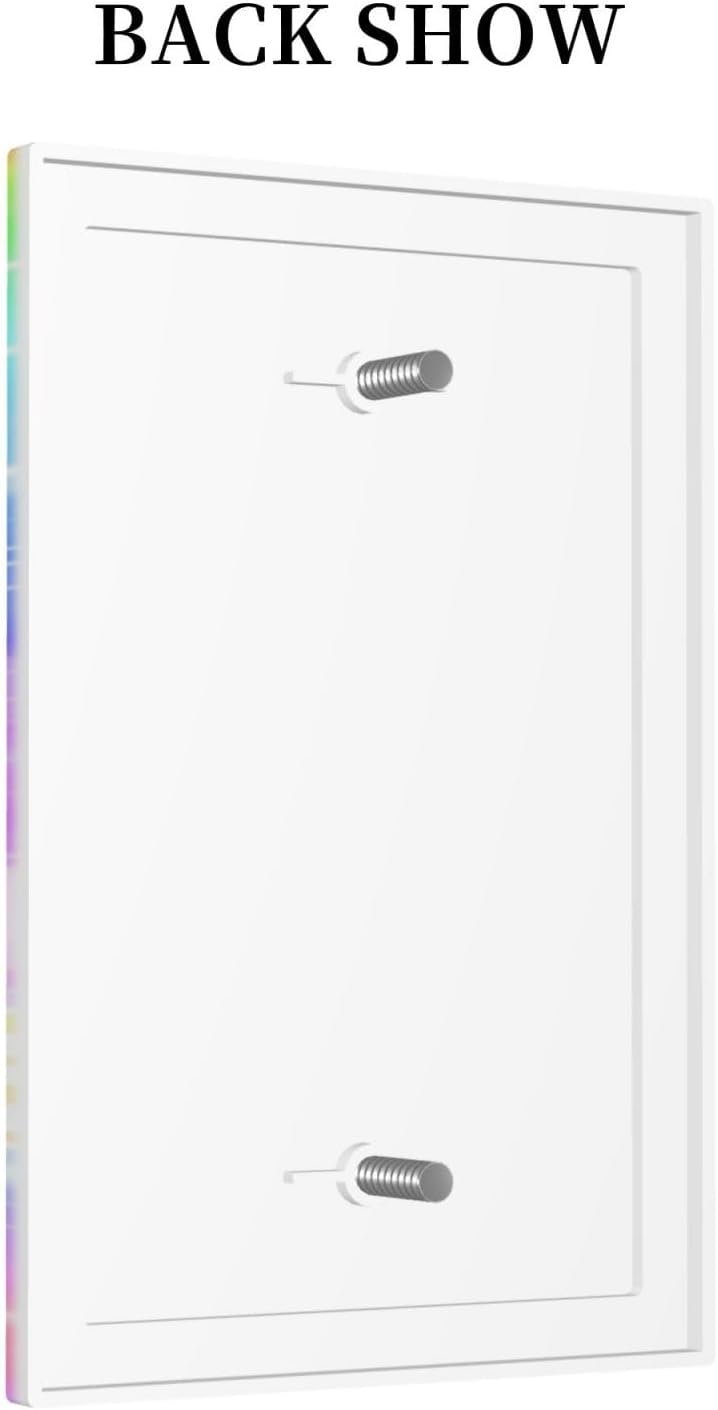 Rainbow Colorful Unicorn 1 Gang No Blank Device Outlet Covers Decorative Wall Plates Kid Girl Teen Colored Room Bedroom Decorate Light Switch Cover Watercolor Nursery Switchplate Electrical Faceplate