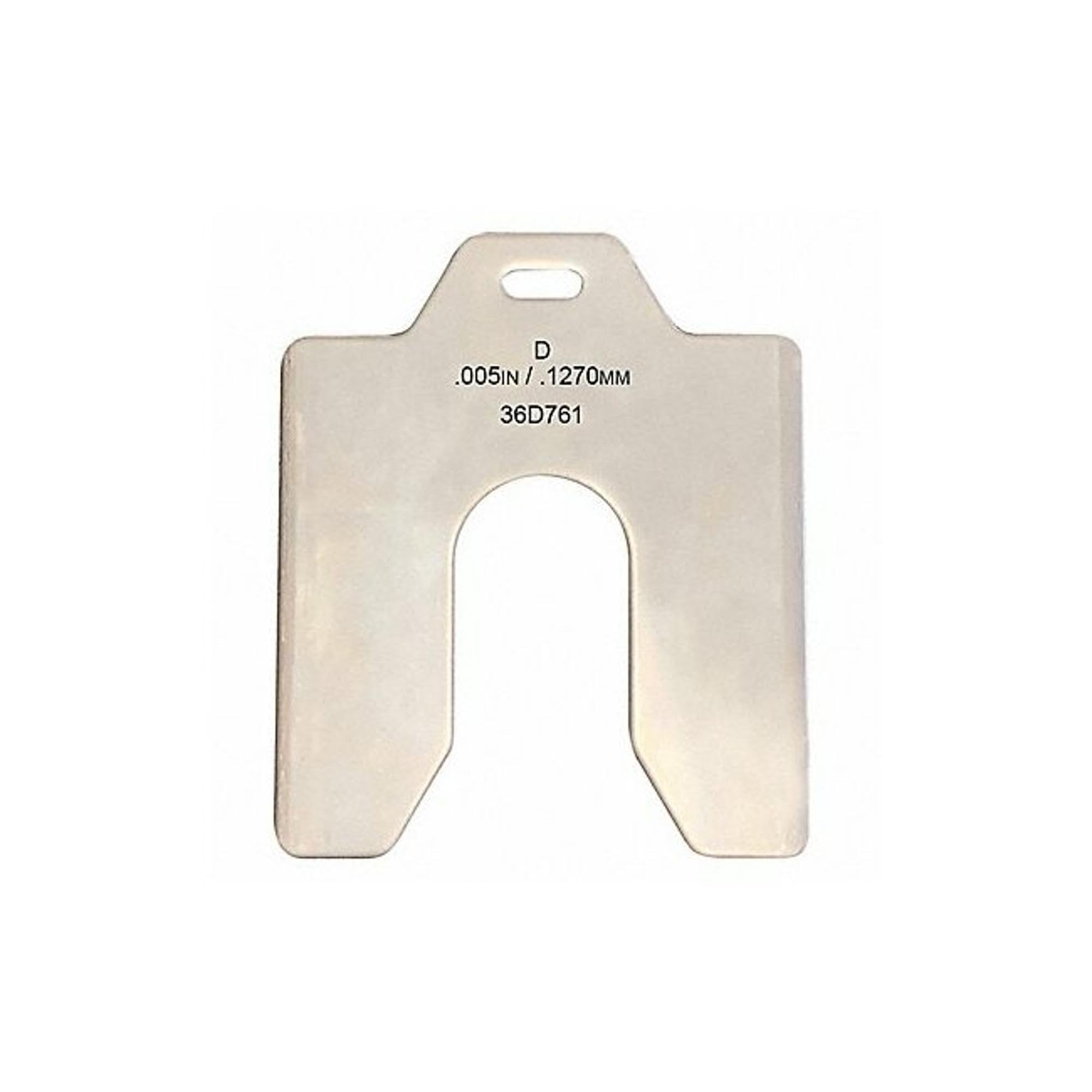 Slotted Shim, 5x5 Inx0.005In, PK20