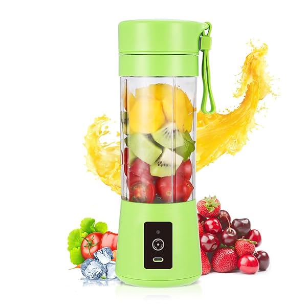 Cordless Portable Personal Size Blender - Mini Blender, 380Ml BPA Free Travel Cup, Powerful Blending Suit in Office/Home/Gym, Valentines Day Gift Pink (Green) by YYSG - Used condition - US$15.71