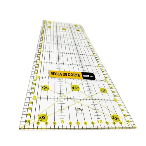 📏Righello Patchwork Versatile📏 Questo righello da 15 x 60 cm è ideale per tutti i tipi di progetti di cucito e patchwork. Realizzato con materiali resistenti e durevoli, garantisce tagli precisi. Le marcature chiare e visibili facilitano la misurazione e il taglio, rendendolo perfetto sia per i principianti che per gli esperti di cucito.