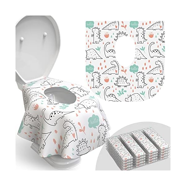 WC Sitzbezüge Einweg - 20er Pack - Wasserdicht, Ideal für Kinder und Erwachsene - Extra groß, einzeln verpackt für…