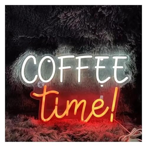 Néon LED Coffee Time pour décoration murale intérieure lumineuse