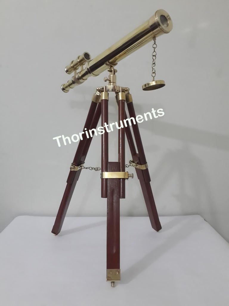 Brass Telescope with Tripod Stand Decorative Telescope Rustic Vintage Home Decor Gifts