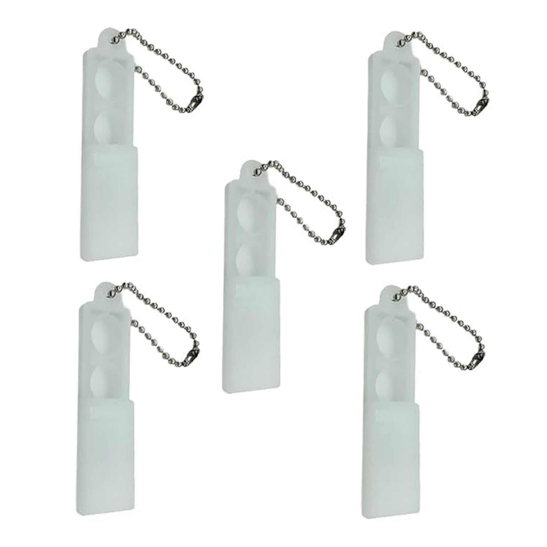 Hearing Aid Battery Case, 5pcs Plastic Hearing Aid Battery Storage Boxes with Keychain, Pocket Size Holder, Portable Travel Case for Pocket Size