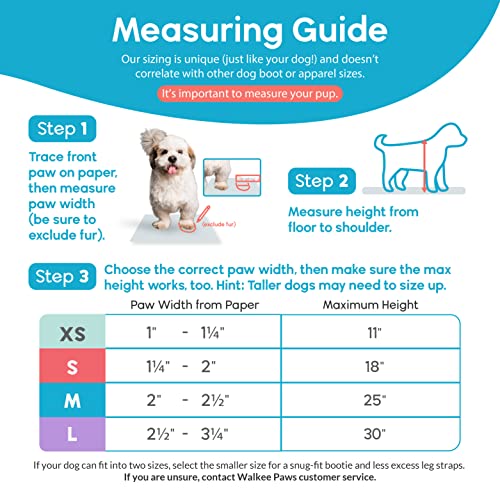 Walkee Paws Dog Boot Leggings, Small Dog Sizes, Seen On Shark Tank, Adjustable Fit Protects From Hot, Cold, Wet Weather, Allergens & Chemicals, Never Lose A Boot Or Sock Again (Confetti, Small) #TOP2