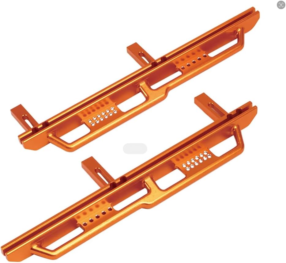 SCX6 Side Step Board,2Pcs CNC Aluminum Rock Sliders Rails Pedal with Width Adjustable for 1/6 RC Crawler Car Axial SCX6 Jeep JLU Wrangler 4WD Upgrade Parts(Black)