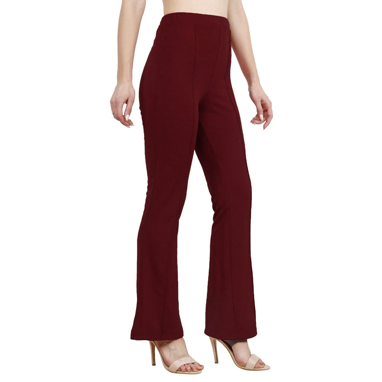 Leriya Fashion Damskie spodnie do jogi Stratchable Work Slacks Business Casual Office Proste nogawki/Bootcut Elastyczne spodnie w talii dla kobiet