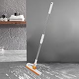 2 in 1 Cleaning Brush with V-Shape Stiff Bristle Long Handle Scalable Floor Scrubbers for Tub Tile Cleaning Supplies Scrub Brush for Bathroom Toilet Kitchen Apartment Essentials forfor Women Men