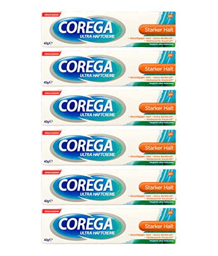 Corega - Crema adhesiva (40 ml, 6 unidades)
