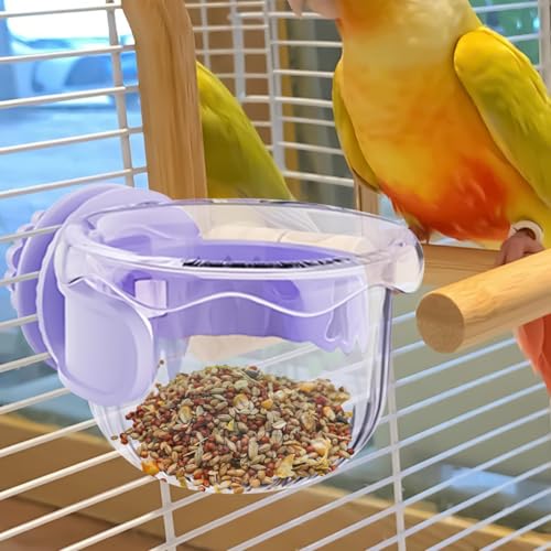 Vogelschalen für Käfig, Futterstation für Hausvögel, kleine Schüssel, kippsicher, für Nahrung und Getränke, Reisen, Transport, Wellensittiche, Nymphensittiche, Ara, drinnen und draußen, Voli-3