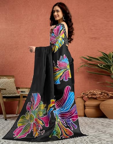 Image of SIRIL Women's Cotton Printed Saree with Unstitched Blouse Piece