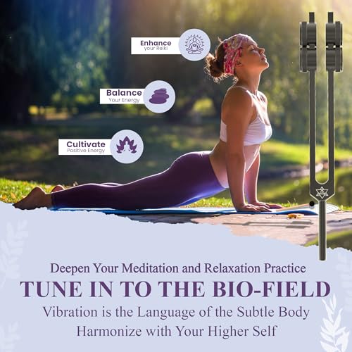 Earth Star 68.05 Hz Weighted Tuning Fork (9th) Carry Bag and Striker - Sound Healing and Biofield Harmonization - Sound Therapy Tools, Sound Healing Instruments - Gray by MYRIAD MELODIES - Image 3