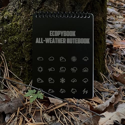 Ecopybook Waterproof Notepad, Waterproof Paper From Composite Material Notebook, Reusable Weatherproof Notebook, Top Spiral Notebook, Mini Notepad (Regular A6)