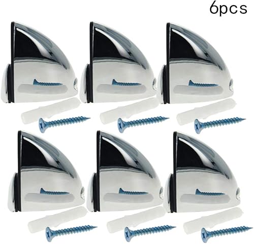 Miniatura 4 de Heyiarbeit 6 soportes de estante de vidrio de 1.57 x 0.87 x 1.5 pulgadas (largo x ancho x alto). Soporte de abrazadera de estante de vidrio de