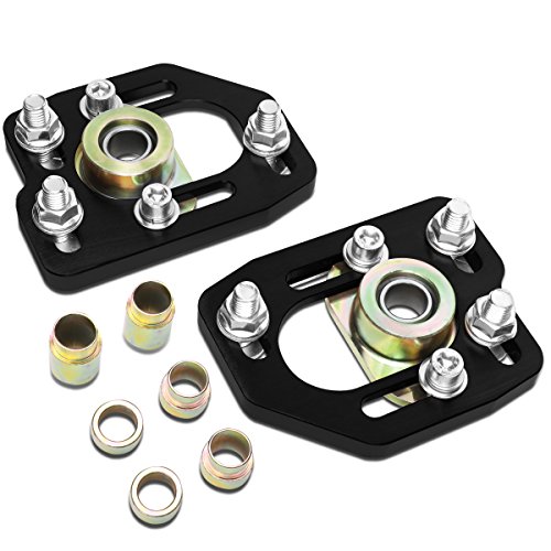 Dna Motoring Cbk-Plt-Fm90-Bk Front Camber/Caster Plates Black [For 90-93 Ford Mustang] #TOP15