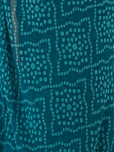 Image of Satrani Women's Georgette Bandhani Printed Sequin Embroidery Saree with Unstitched Blouse Piece