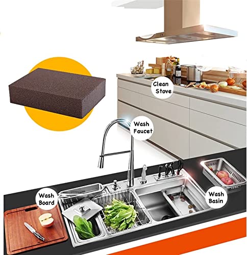 Rfxcom Tool Rust Prevention Brush Silicon Carbide Sponge Scrub Sponge Cast Iron Rust Prevention Brush Cleaning Brush Rust Prevention Brush Kitchen Bathroom (10 Pieces) #TOP6