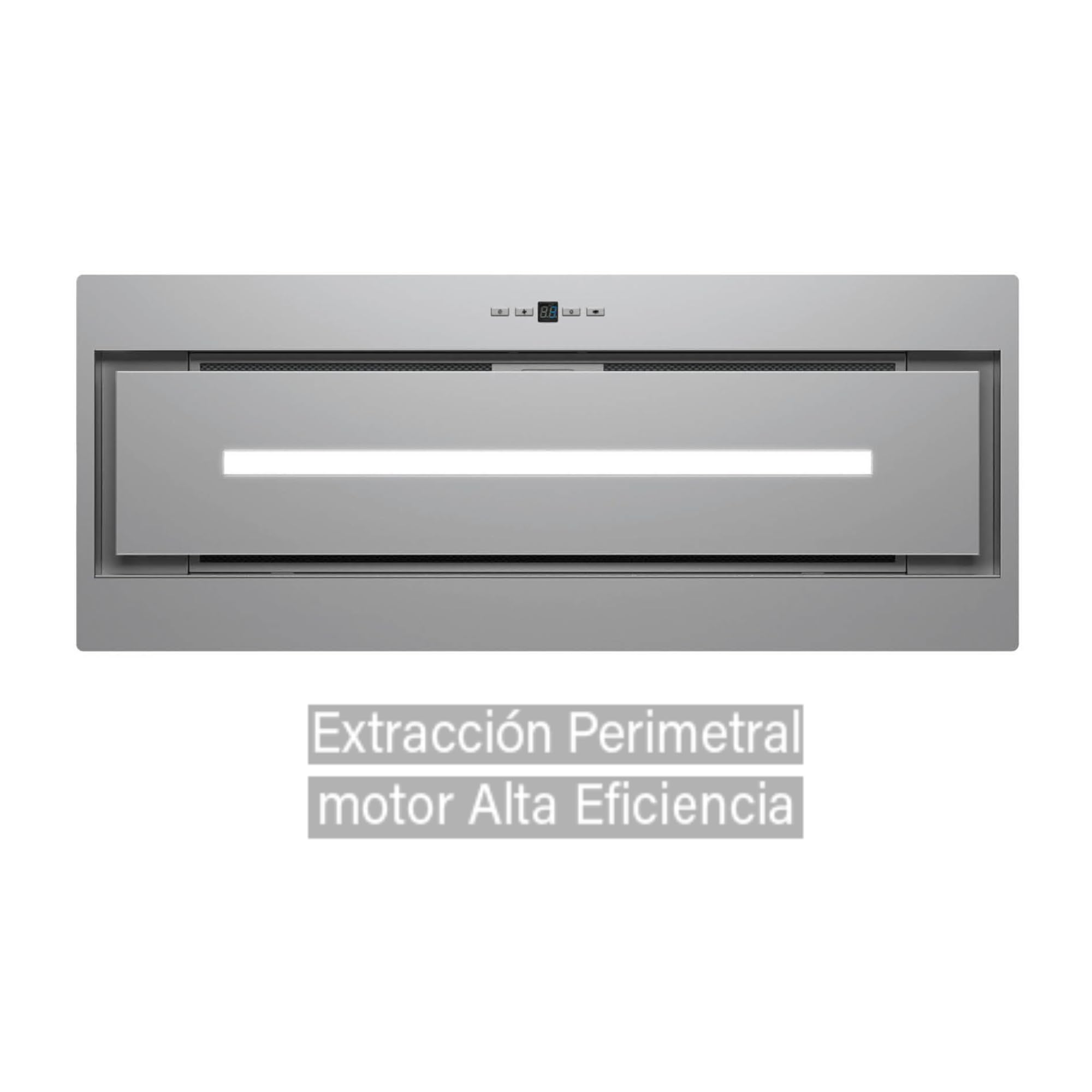 Cata Campana Extractora GPL 75 X Panel de Control Electrónico Display Digital 3 Niveles de Extracción Sistema Fácil Instalación Motor Extra Silencioso Potencia 189,5 W Ancho 70 cm Color Inox