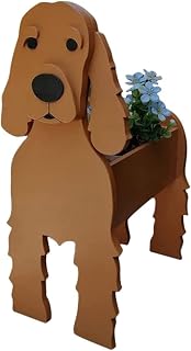 Dog Planter, Cute Animal Ornament Planter, Plant Container Holder PVC Material, Dog Flower Pot for Dog Lovers Women Or Office Home Decor Gift,Cocker Spaniel,L