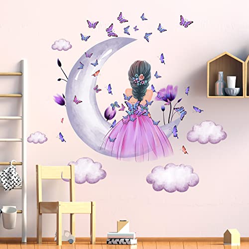 Vinilos Decorativos para Niñas con Mariposas Moradas 2 Planchas miniatura 2