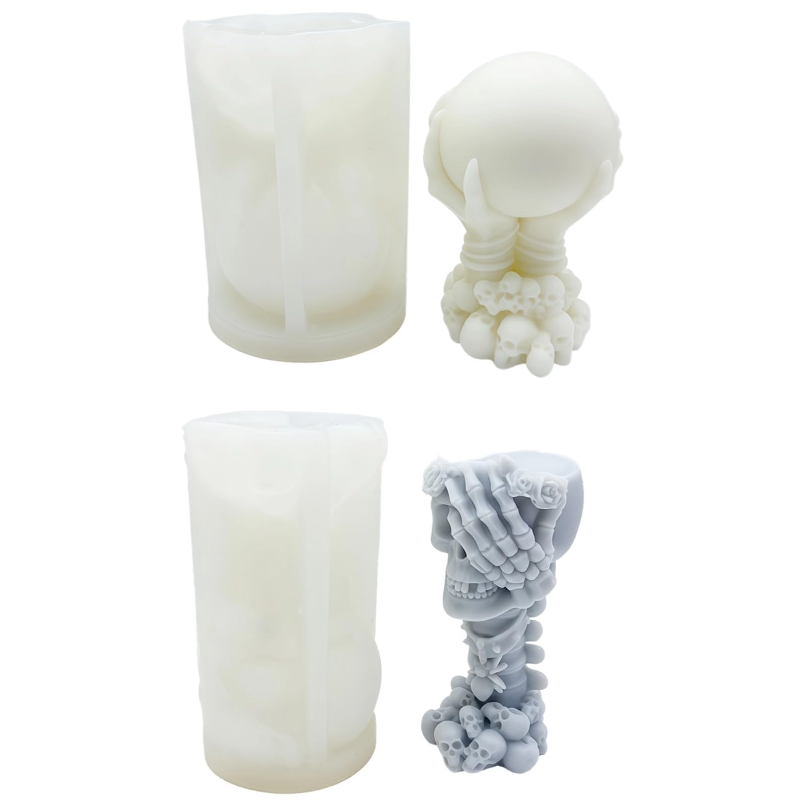 Moule silicone bougie crâne Halloween : démoulage facile garanti