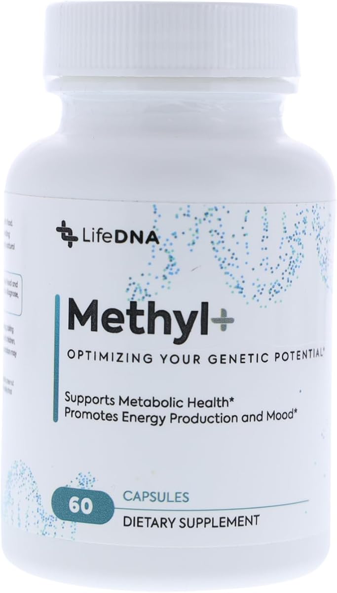 LIFEDNA LIFEDNA Methyl + Methylfolate - Methylated Folate Vitamins Active 5-MTHF TMG Optimized Homocysteine, Brain, Cardiovascular Highly Bioavailable, MTHFR Supplement