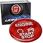 iJDMTOY Gloss Red Real Carbon Fiber Keyless Engine Start/Stop Push Start Button Cover Compatible with Ford: 2013-2019 Focus Escape C-Max
