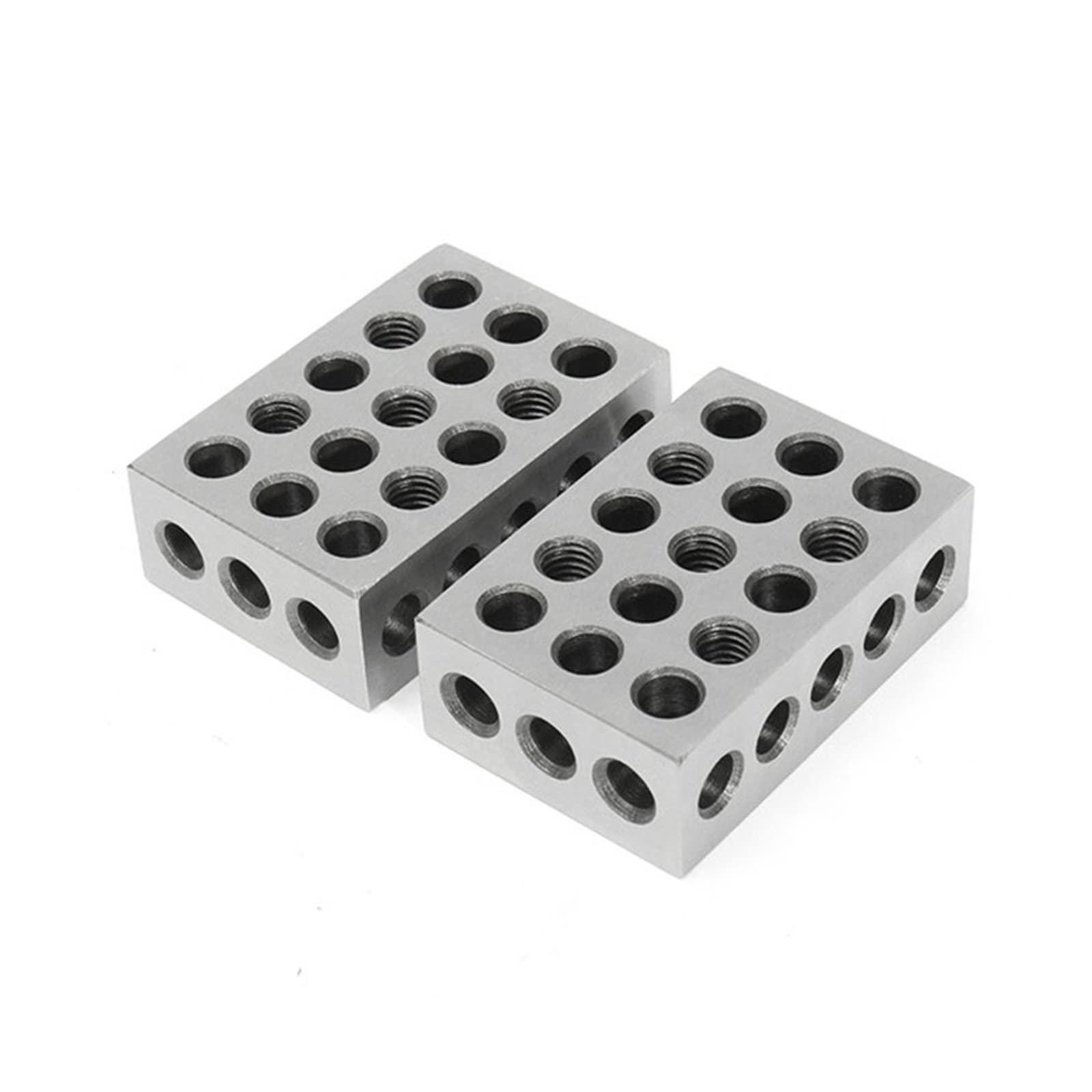 CVFRDD Gauge Block Set 23 Holes 2Pcs Precision Blocks Hardened Steel 1-2-3 0.0001" Matched Machinist 123 Milling Tool