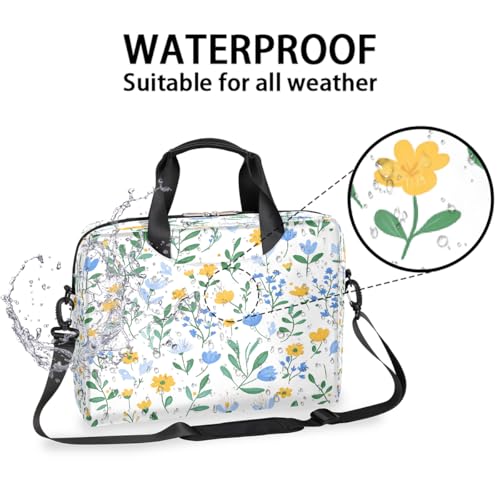 Bolso para laptop de 16 pulgadas con diseño floral acuarela miniatura 2