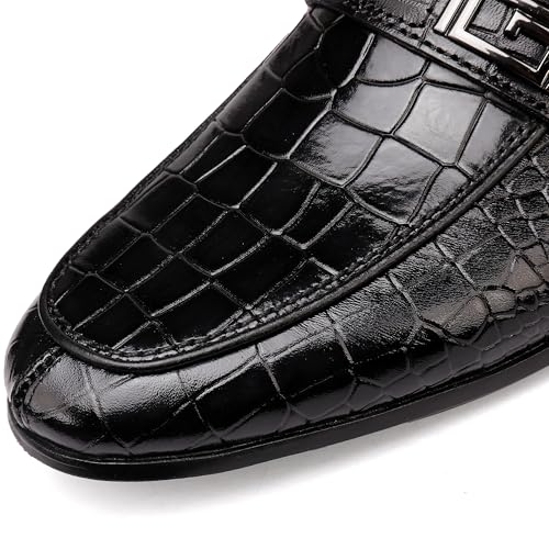 Formal Leather Men's Dress Loafer Classic Crocodile Printed Slip-on Penny Loafers Business Premium Shoes for Men2