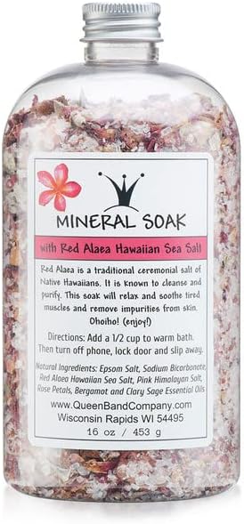 Queen B Mineral Soak Bath Salt Soothe Muscles & Remove Impurities 16oz