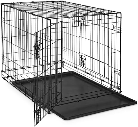 Animaze 2-Door Folding Dog Crate, 36.5" L x 23.5" W x 24.7" H