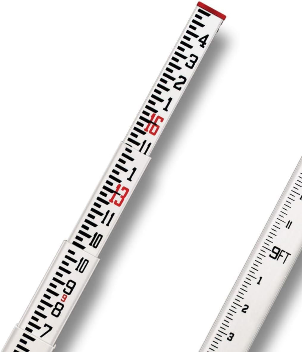 SitePro SCR 16-ft Fiberglass Leveling Rod (CR) - 8ths