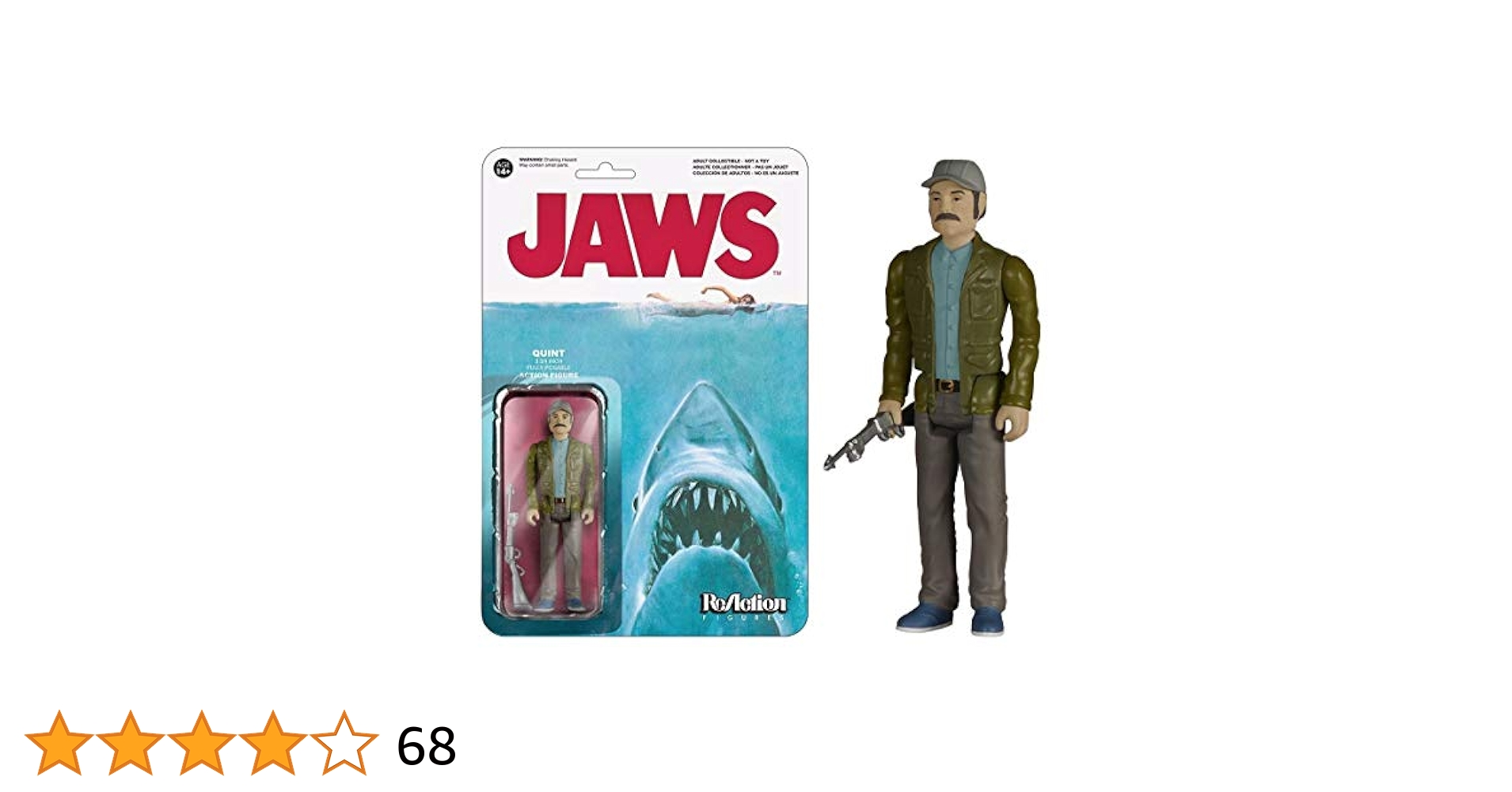 Amazon | FunKo Reaction: Jaws - Quint Toy Figure [並行輸入品