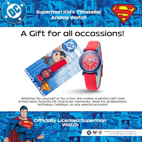 Reloj Superman para niños con bisel resistente y manecillas de aprendizaje 7