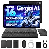 NIDUBIO Tablet Android 11 Pollici Android 16, Kit Completo, 36GB RAM+128GB ROM (Espandibil...