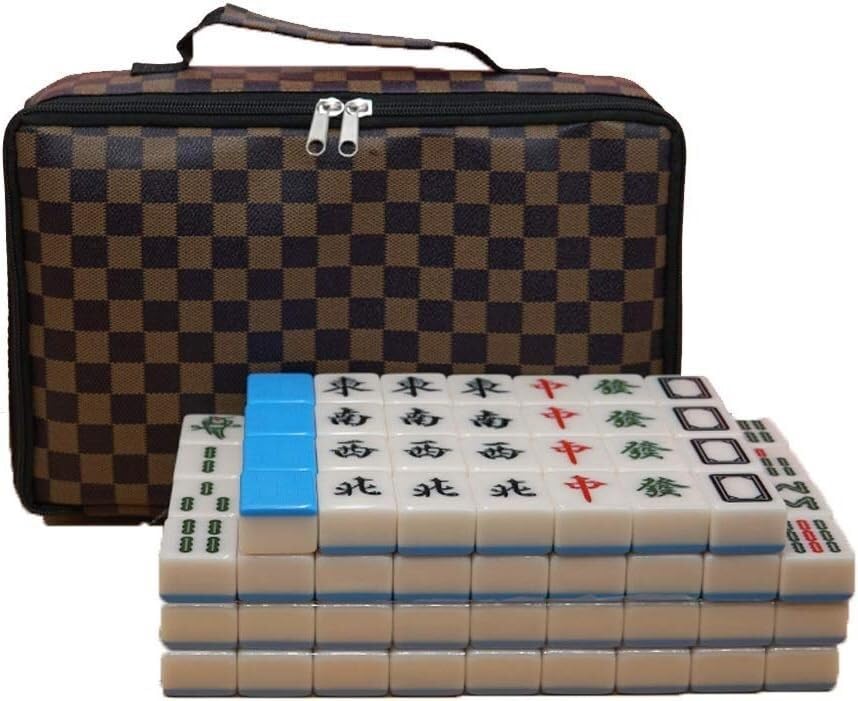 Mahjong Mahjong Chinois grand format de 44mm coffret de jeu complet facile à lire pour adultes