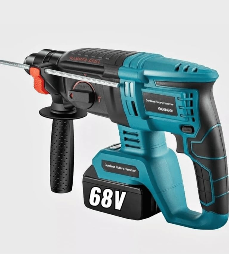 MARTELLO TRAPANO PERFORATORE 68V TASSELLATORE DEMOLITORE DOPPIA BATTERIA LITIO