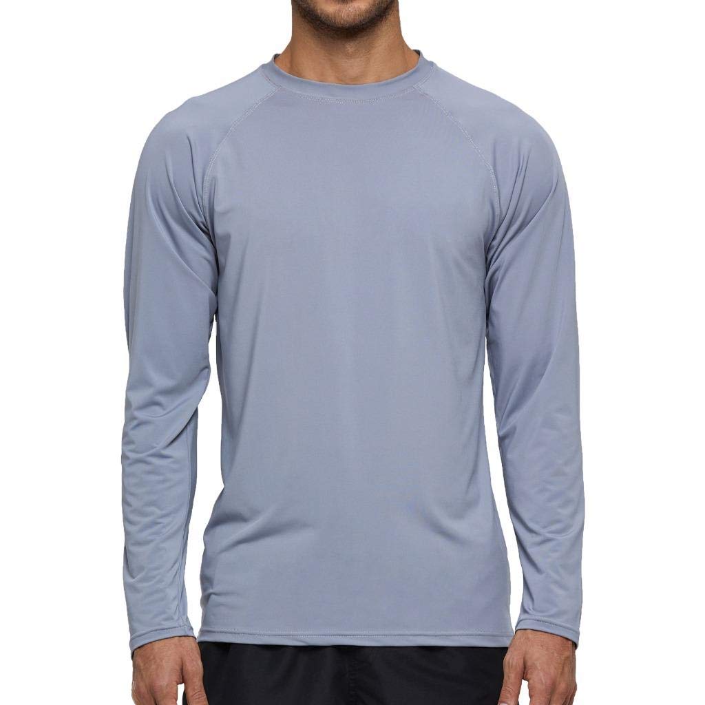 Arcweg UV-Schutz T-Shirt Herren Rashguard UPF 50+ Langarmshirt Sommer Tshirt Strand Schnell Trocknend Leicht Badeshirts Surfen Angeln Wandern Top