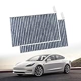 XTechnor Tesla Model 3 Cabin Air Filter 2 Pack with Double Effect Activated Carbon Tesla Air Conditional Replacement Fresh Breeze Cabin Air Filters