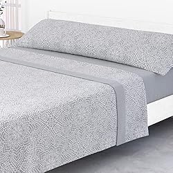 Ugg Sabanas Victorio & Lucchino Juego de sábanas CORALINA para Invierno - Modelo Beverly (Gris, 3 piezas, 90 cm)