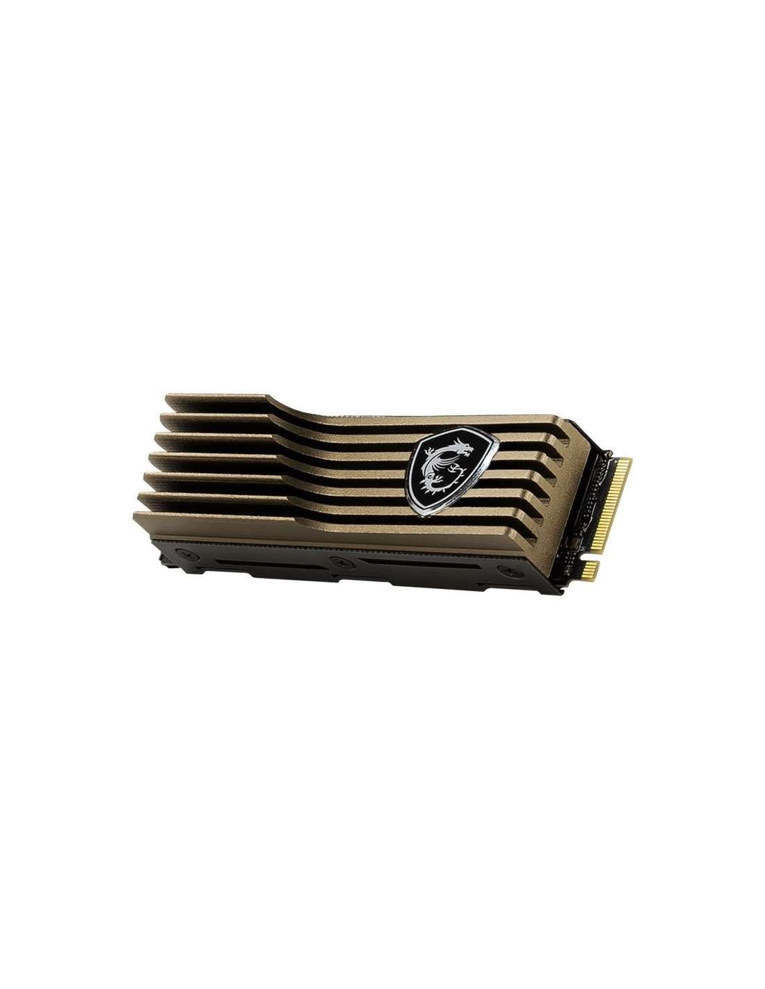 MSI SPATIUM M480 SSD 1TO avec Heatsink - Disque SSD Interne PCIe 4.0 NVMe M.2, Lecture 7000 MB/s & Écriture 5500 MB/s, 3D NAND, Sécurité des Données Intégrée