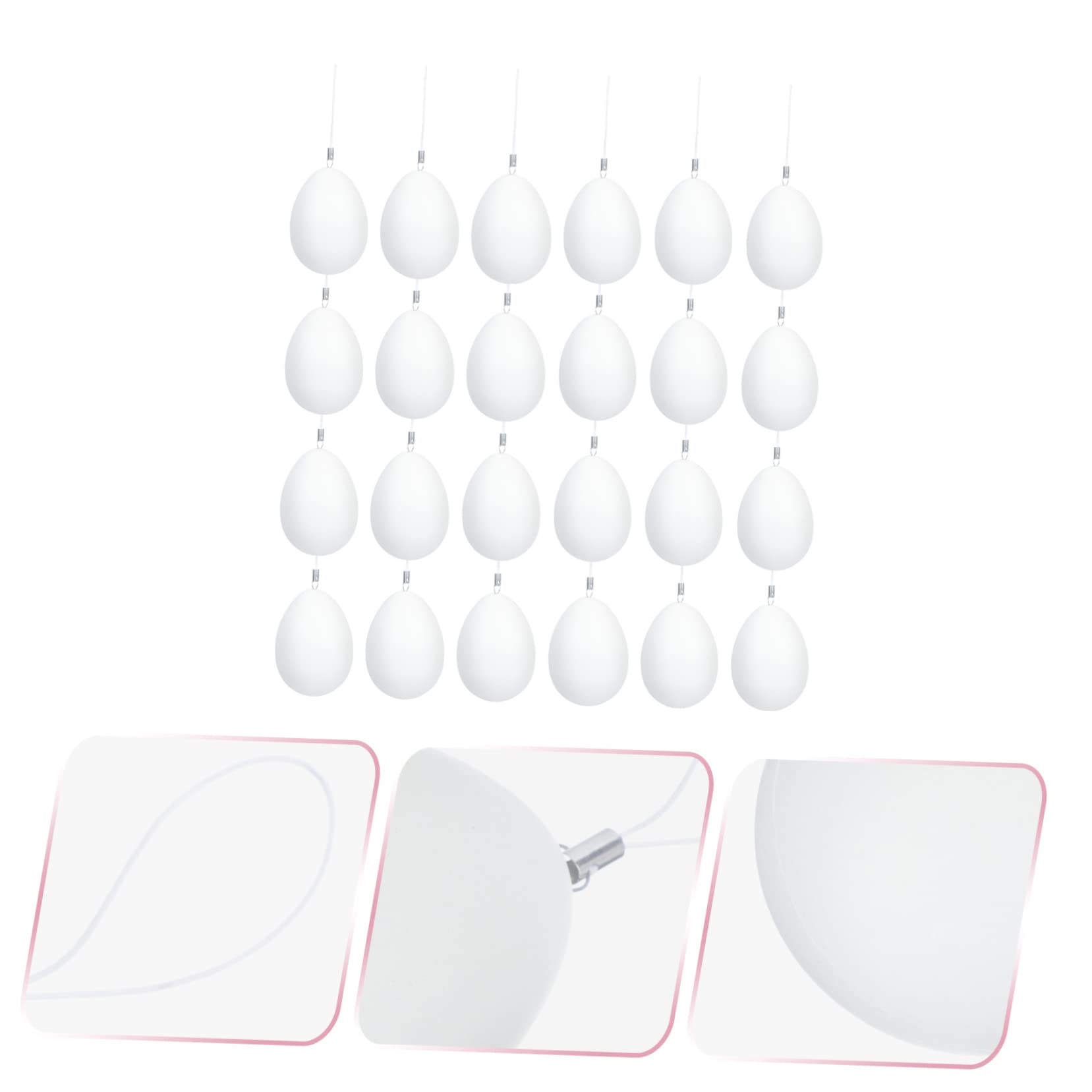 Alipis 3 Set Di Pasqua Appeso Gel Coperchio Cestino Mestiere Di Pasqua Easter Egg Decorazione Casa Giocattoli Per Feste Di Ciondolo Uova Fai Da Te Plastica Bianca Pezzi * 3