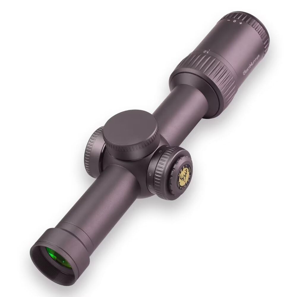 WestHunter HD-S 1.2-6x24 IR Pro LPVO Mira Telescópica, Tubo 30mm, Iluminación Roja/Verde, Retícula Mil-Dot, SFP 1/4 Moa, Visor Compacto - Indicado Únicamente para Actividades Deportivas